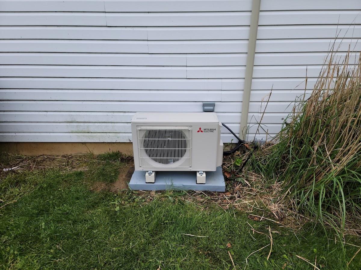 Mitsubishi Electric ductless mini-split condenser installed by Precise Comfort HVAC